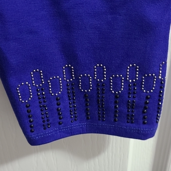TRÏBE Rhinestone Embellished Elastic waistband Leggings Size Medium NWT - Picture 2 of 5